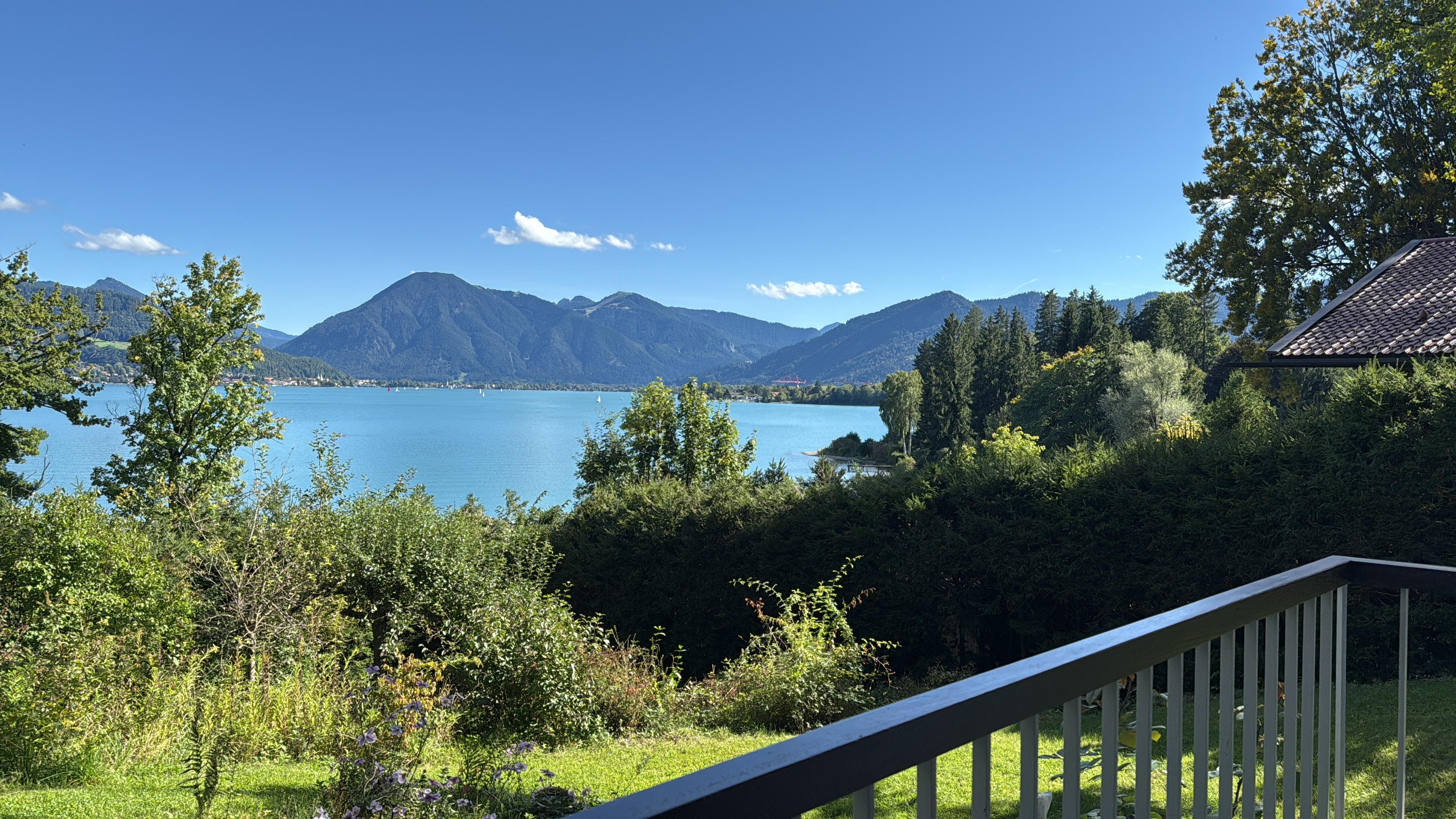 Blick von der großen Terrasse zum Zehernsee