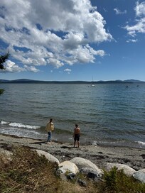 Still plenty of shoreline even at high tide