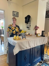 Frukostvördinnan bjöd på uppfriskande ingefärs-shot