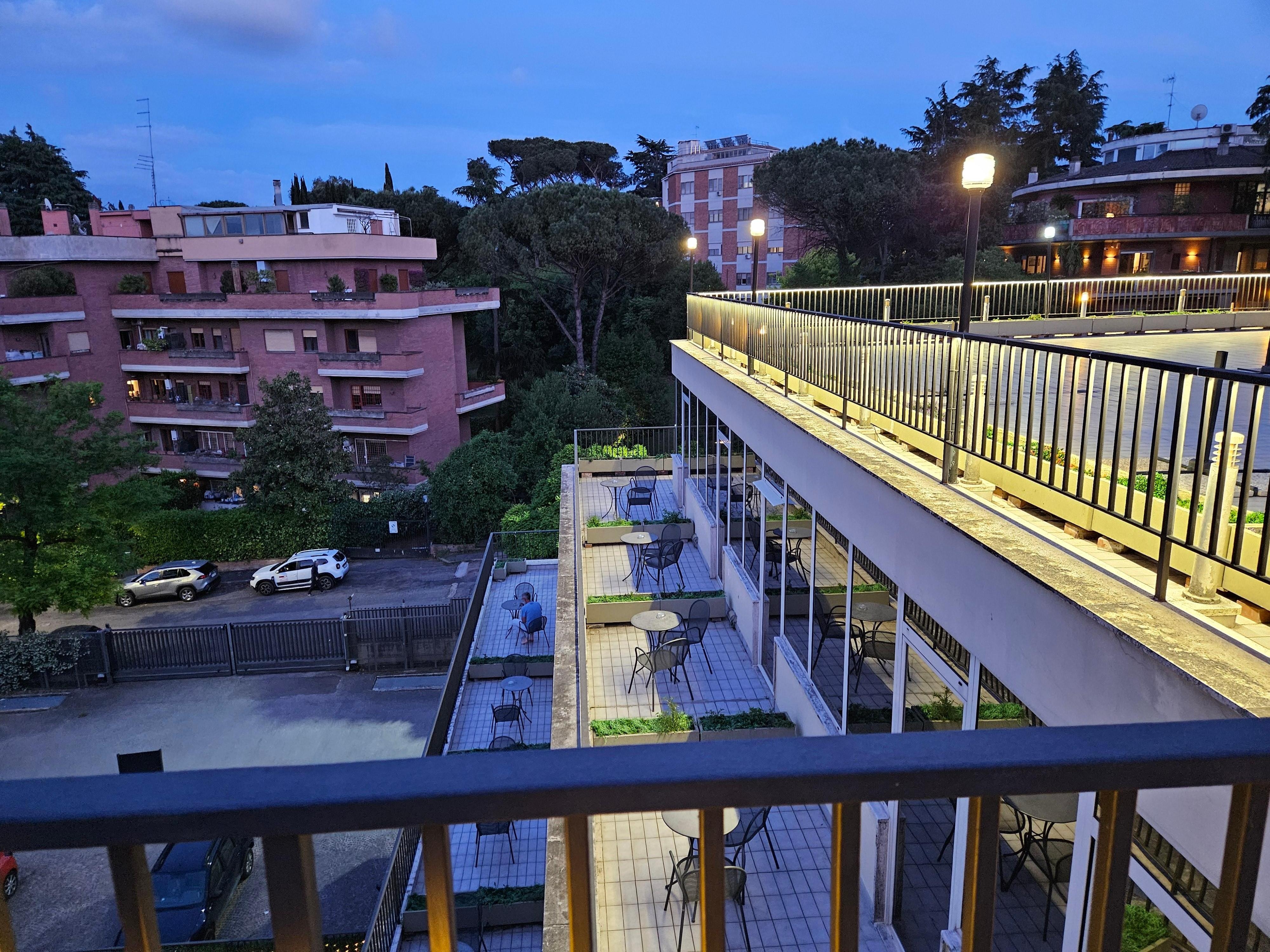 Blick von der Dachterrasse.