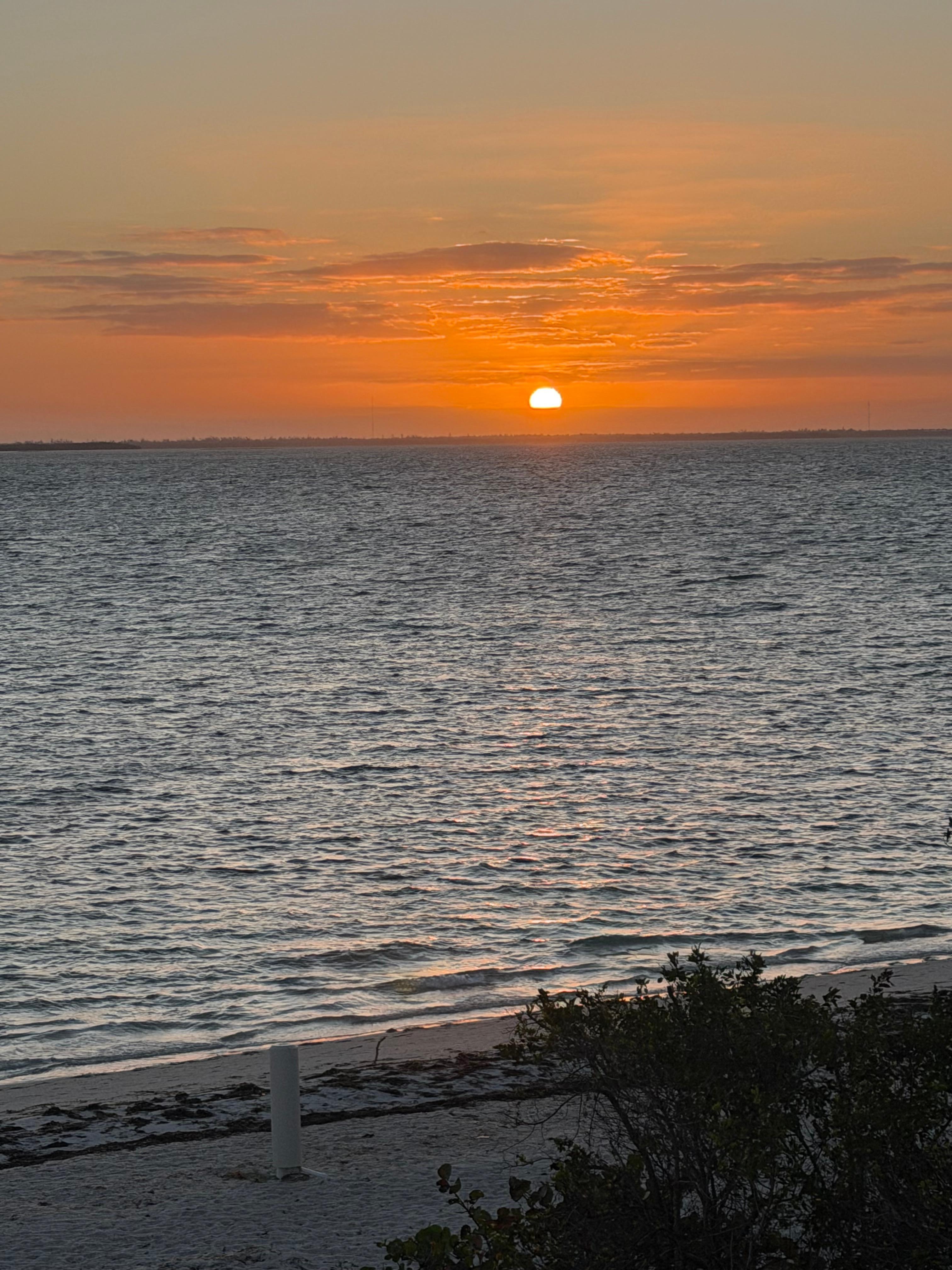 Sunrise from the deck. 