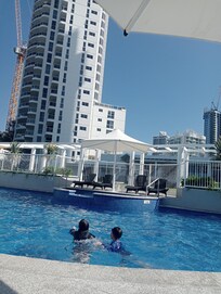 Outdoor pool area