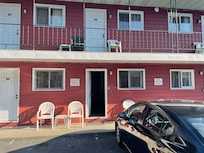 Parking and room with chairs outside!