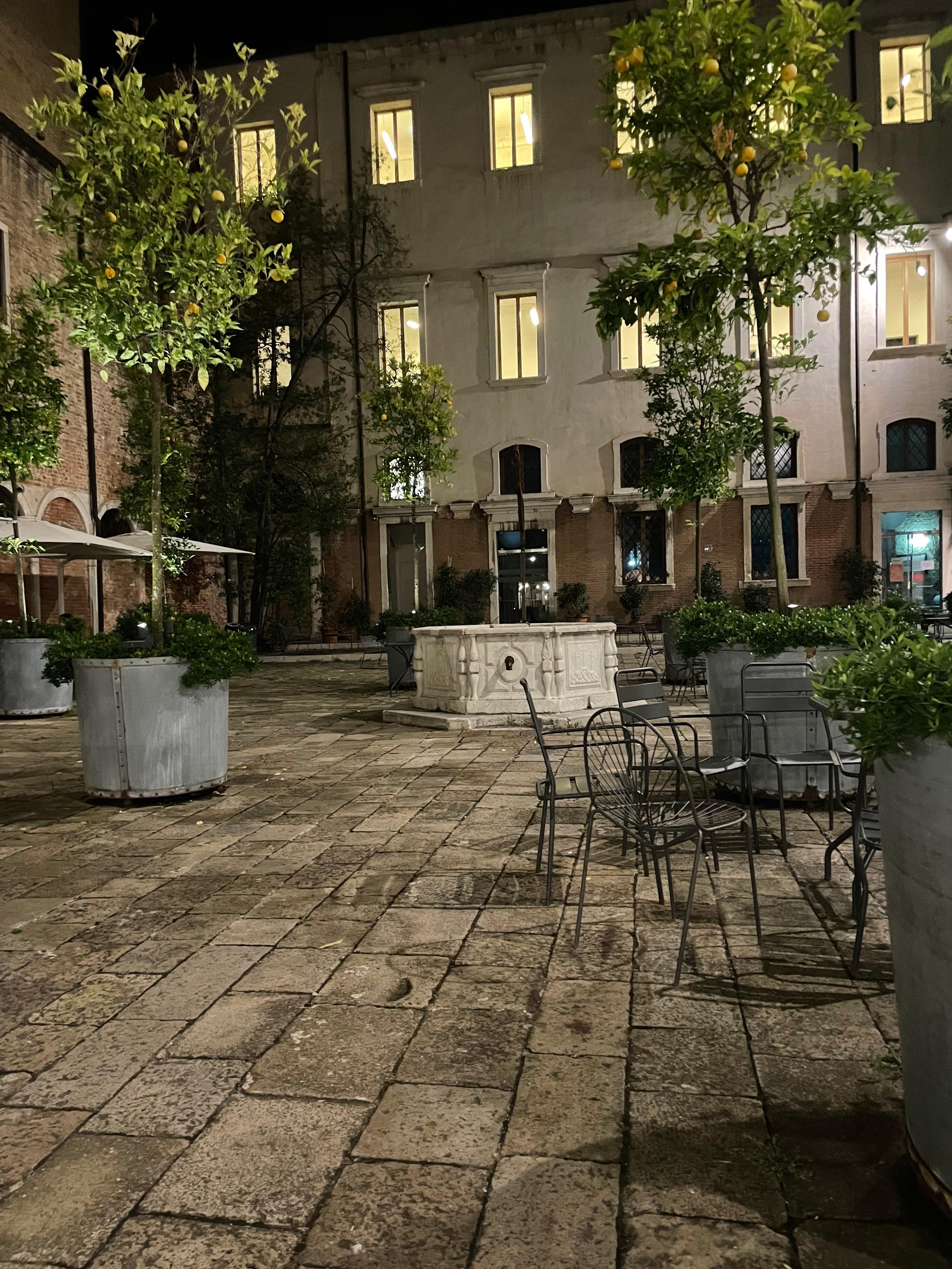 Courtyard of hostel