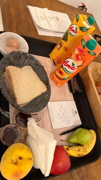 Breakfast delivered the night before my early check out got the next day