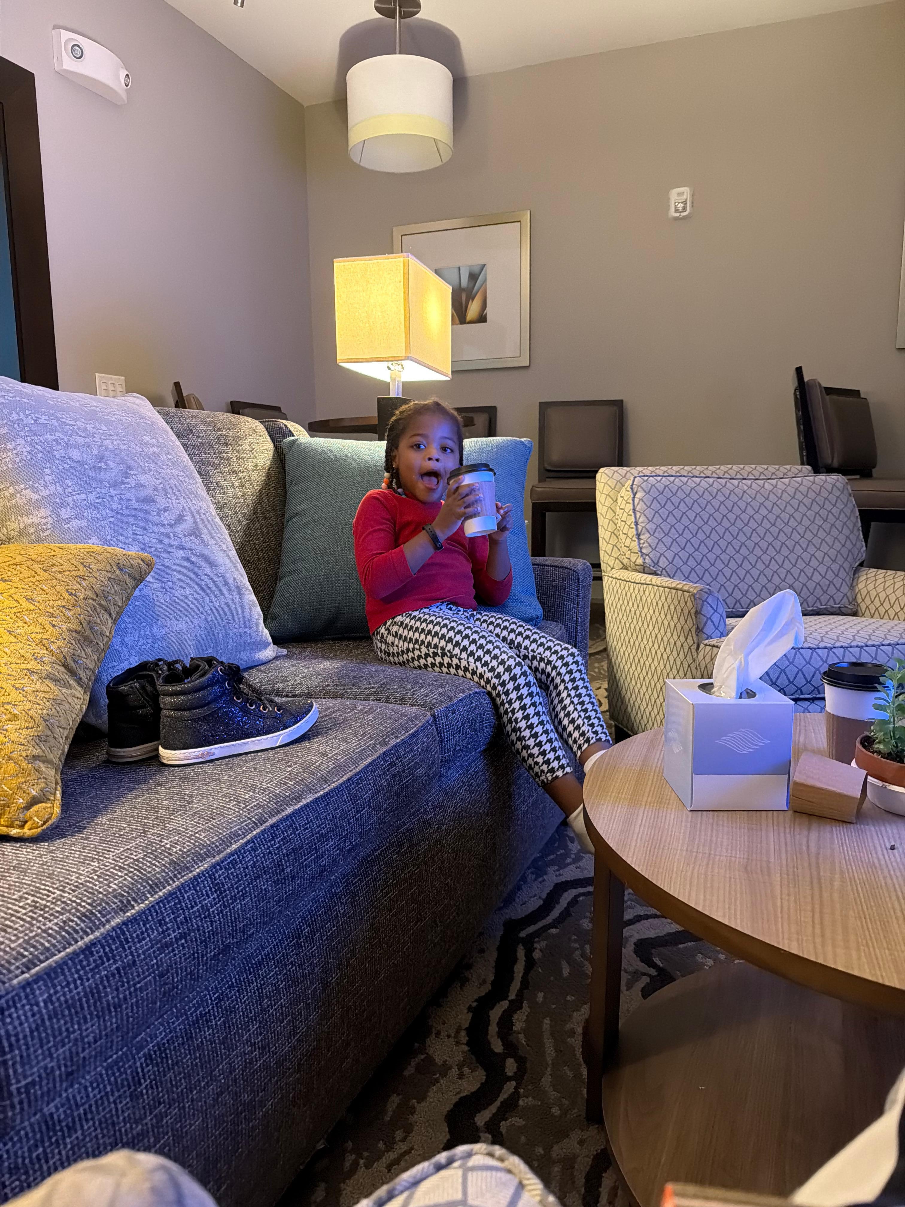 Hanging out in the den downstairs!