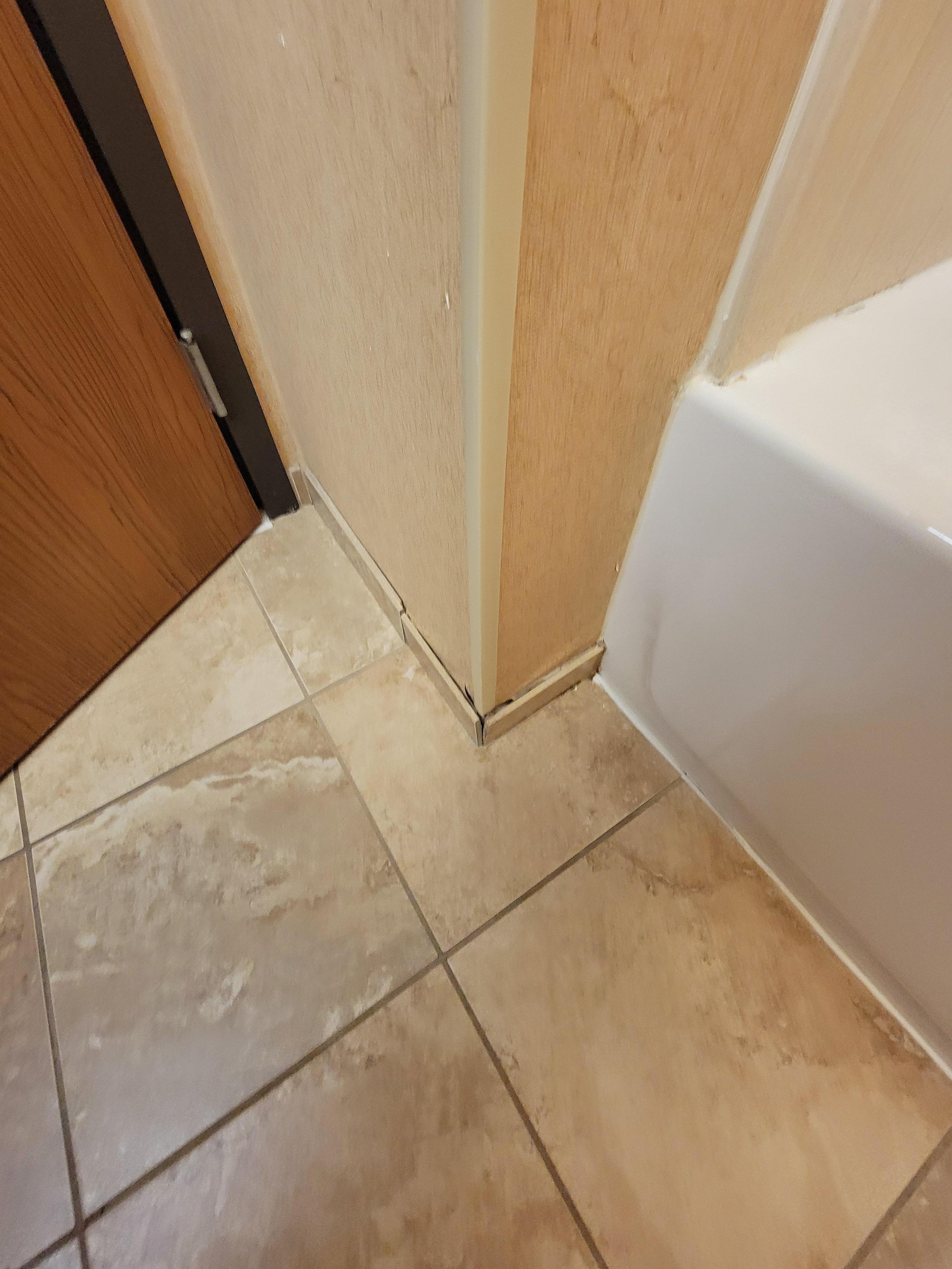 Photos don't do justice as to how disgusting it is. Drywall dust, mold, separated moldings. The air quality was the worst part!!