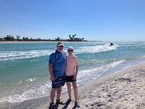 Walking the beach at Stump Pass State Park