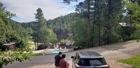 Front view from cabin