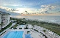Morning storm view from balcony