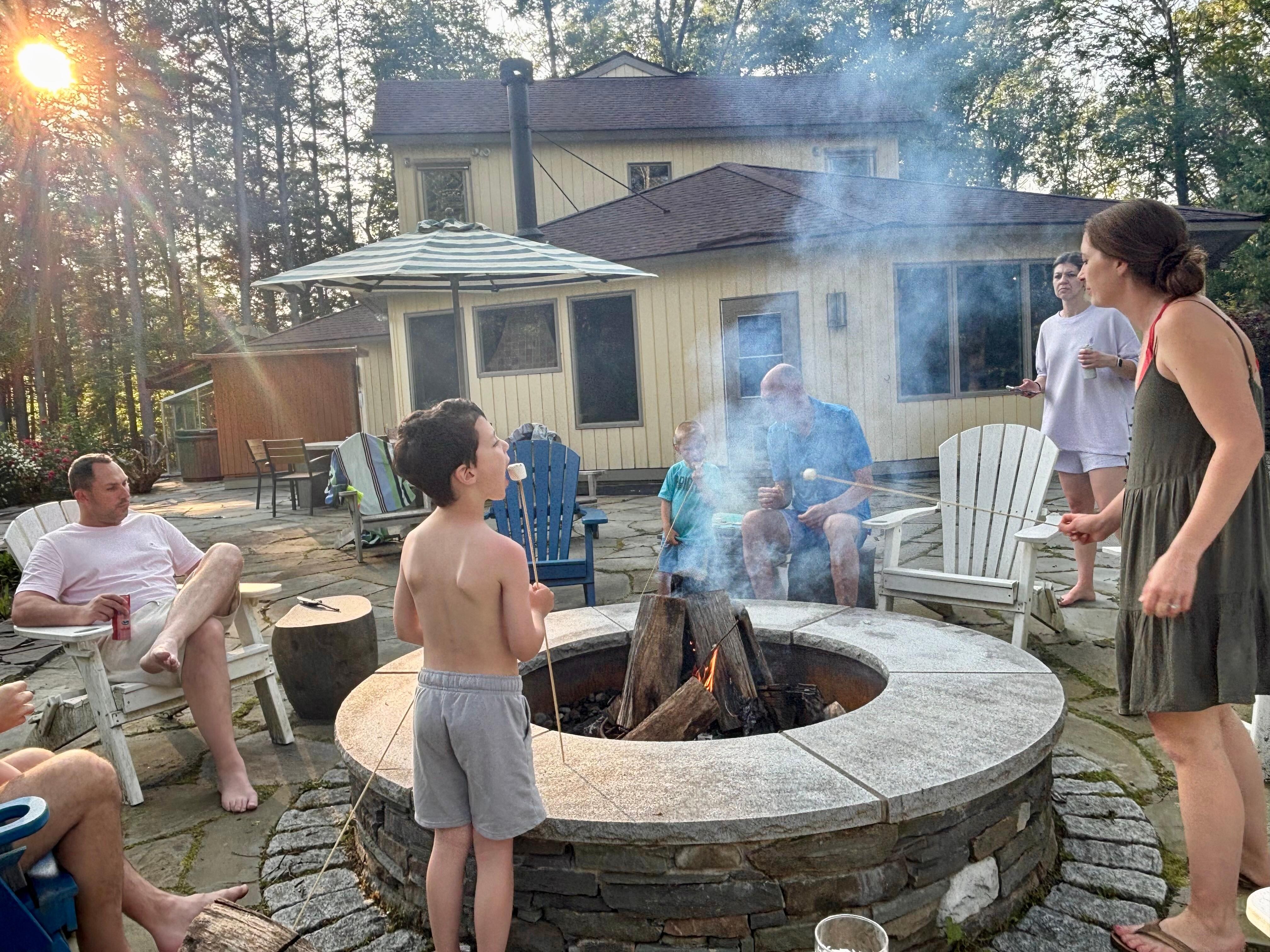S'mores by the fire pit.