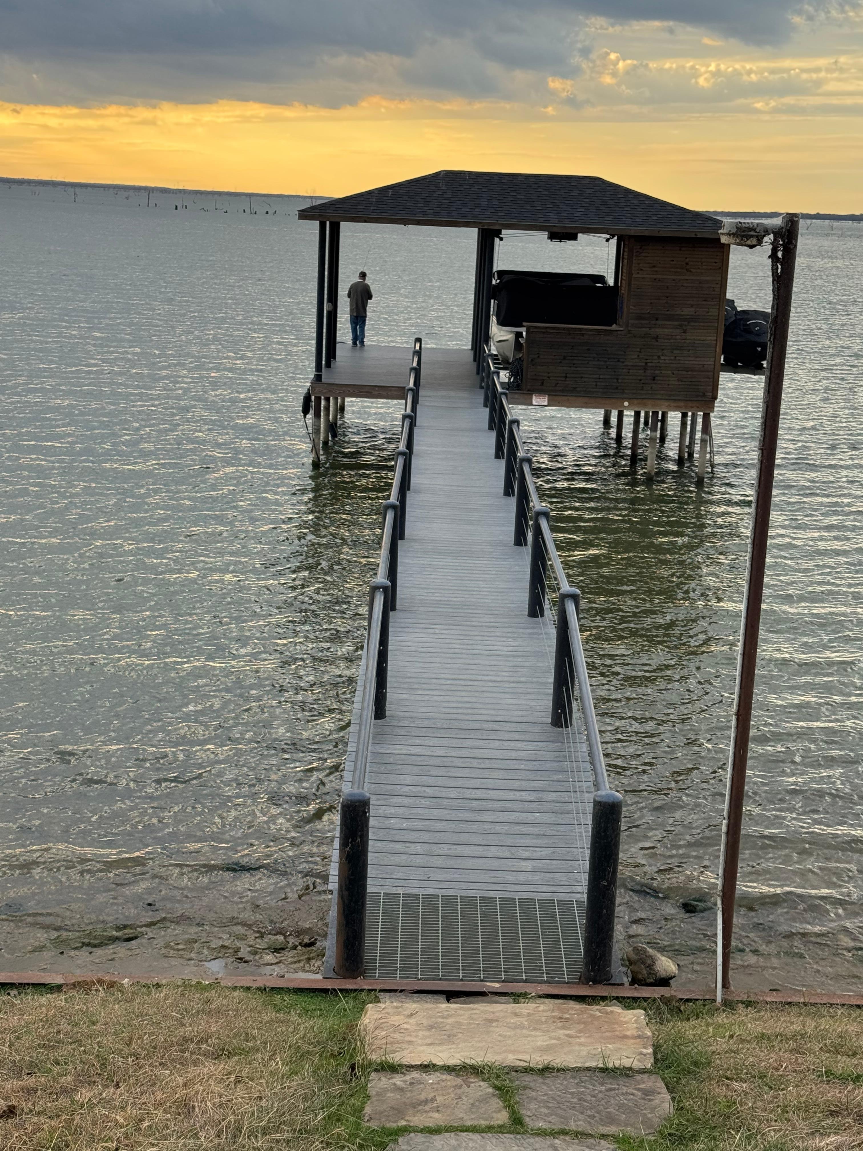 It was cold during our stay, but the guys did some dock fishing.