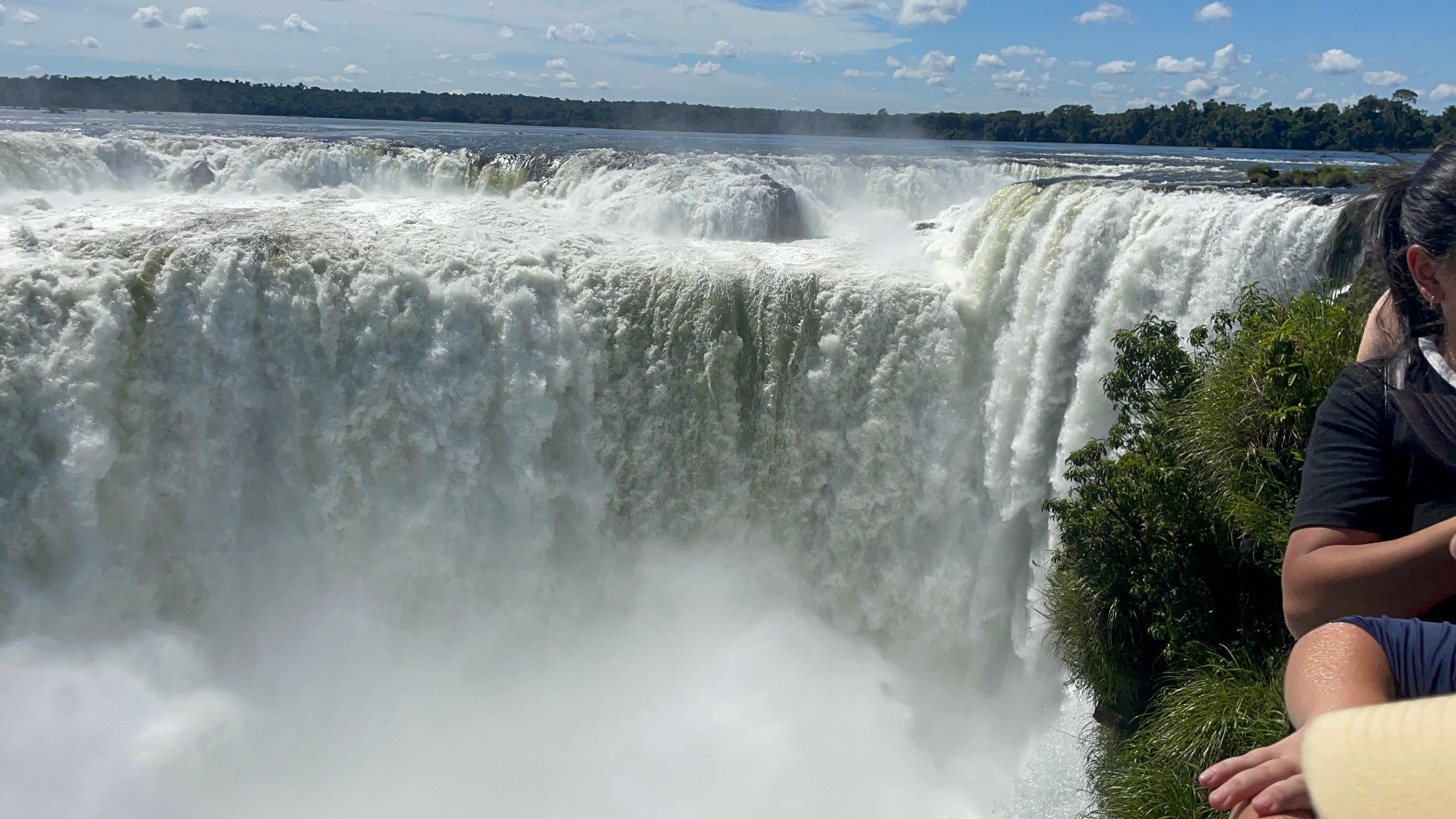 One view of Iguaza Falls (many times the size of Niagara Falls)