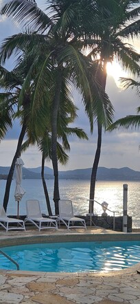 Pool with beach view!