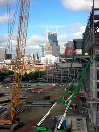 New stadium across the street under construction.