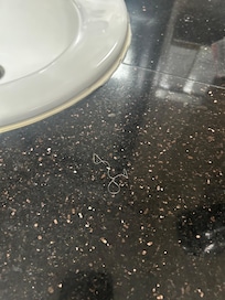 Hair in the bathroom