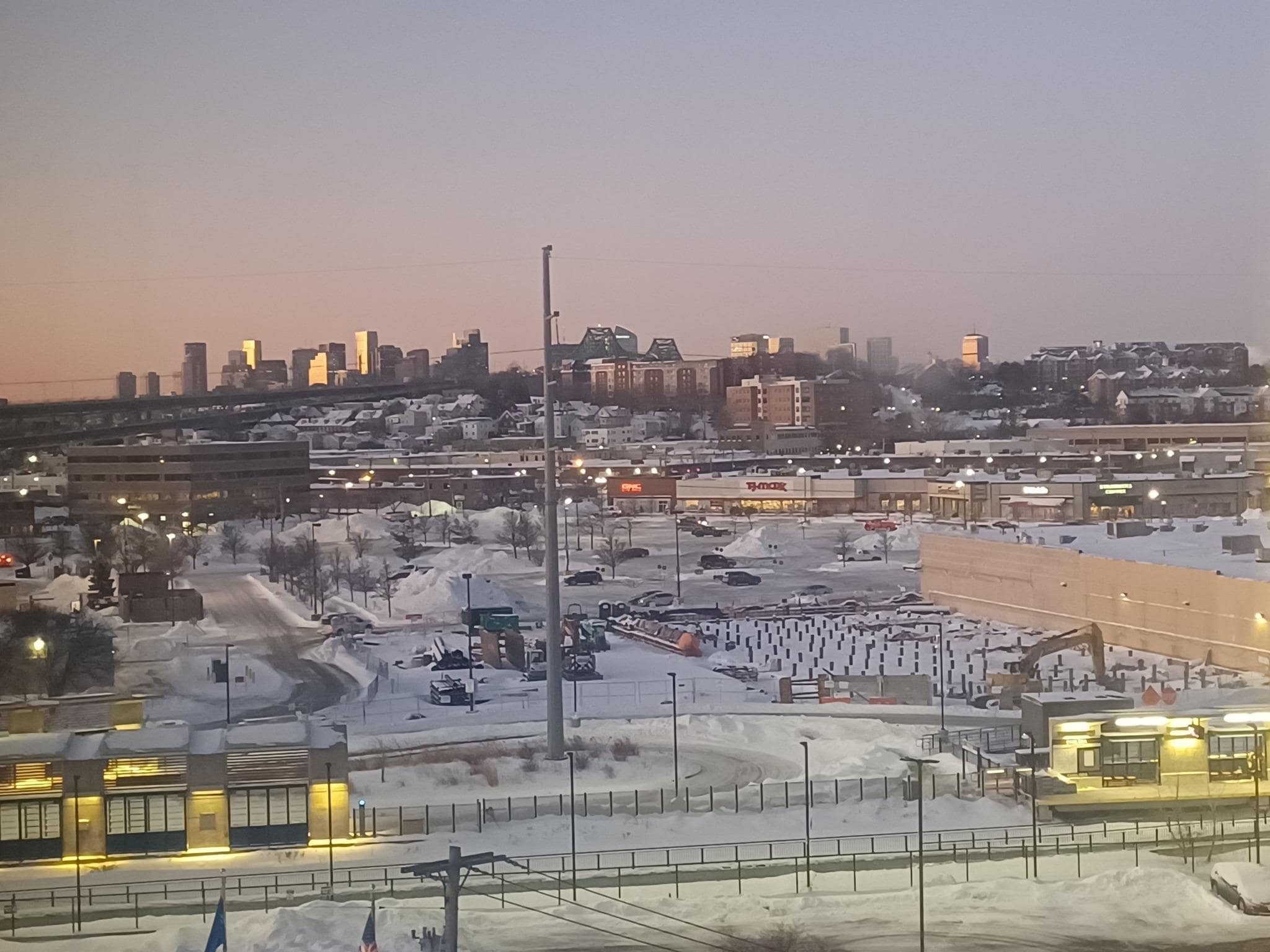 View of the Boston skyline from my room at the Doubletree after the storm finally ended!