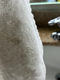 Towels very dingy, not clean at all