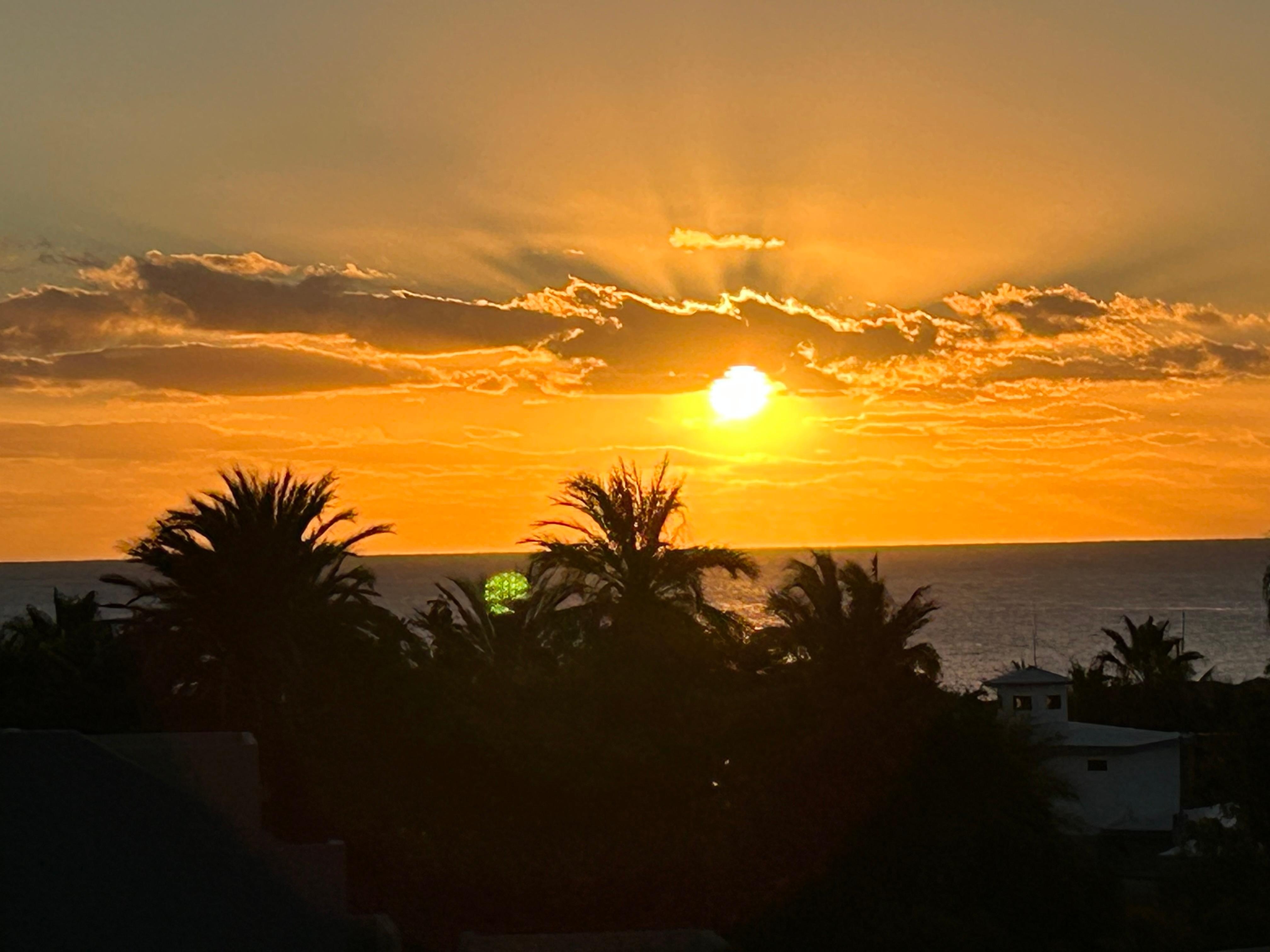 Pic of sun coming up from house.