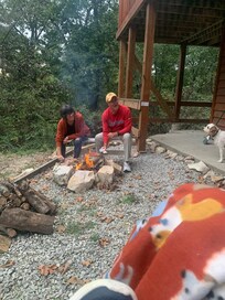 We loved sitting by the fire each night.