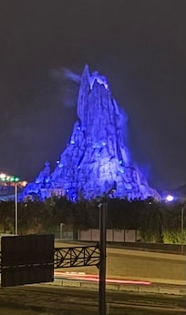 Can see Valvano Bay Water park. St night the volcano was beautiful!