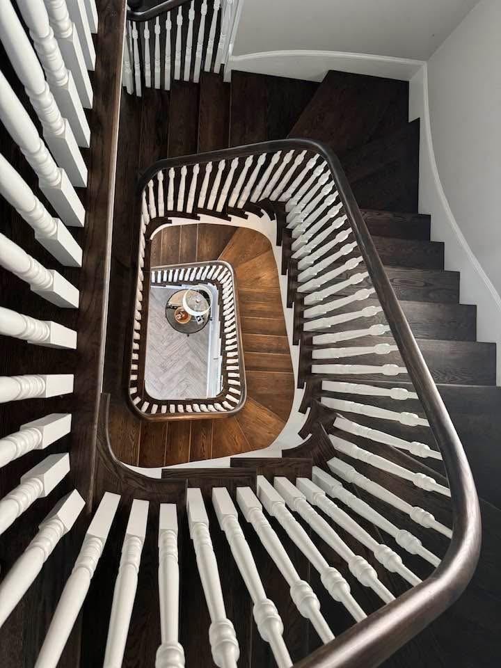 Gorgeous staircase pic from the third floor landing.