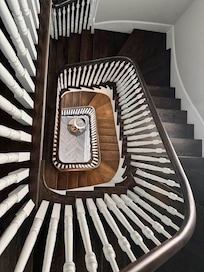 Gorgeous staircase pic from the third floor landing.