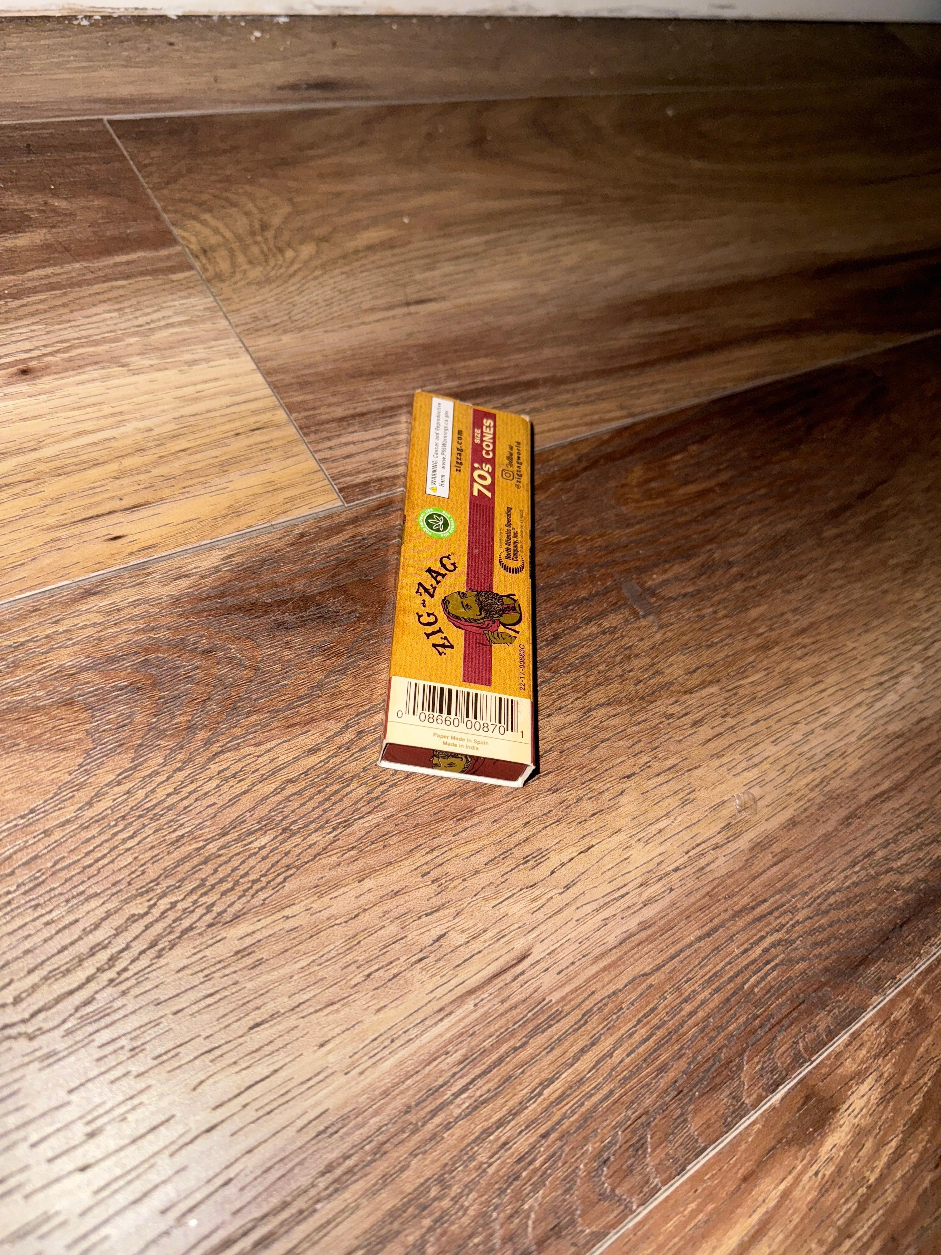 Found box of cigarettes underneath the bed. 