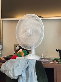 Our “air conditioning” in our room
