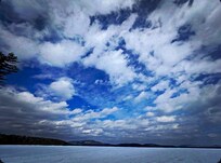 Riding snowmobiles through Speculator, NY, surrounded by frozen lakes and endless snowy landscapes, made for the most breathtaking views.