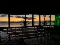 Sunrise view from the kitchen.