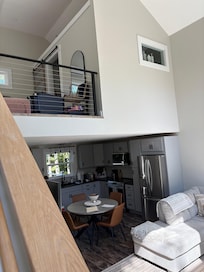 Main bedroom loft and full bathroom.