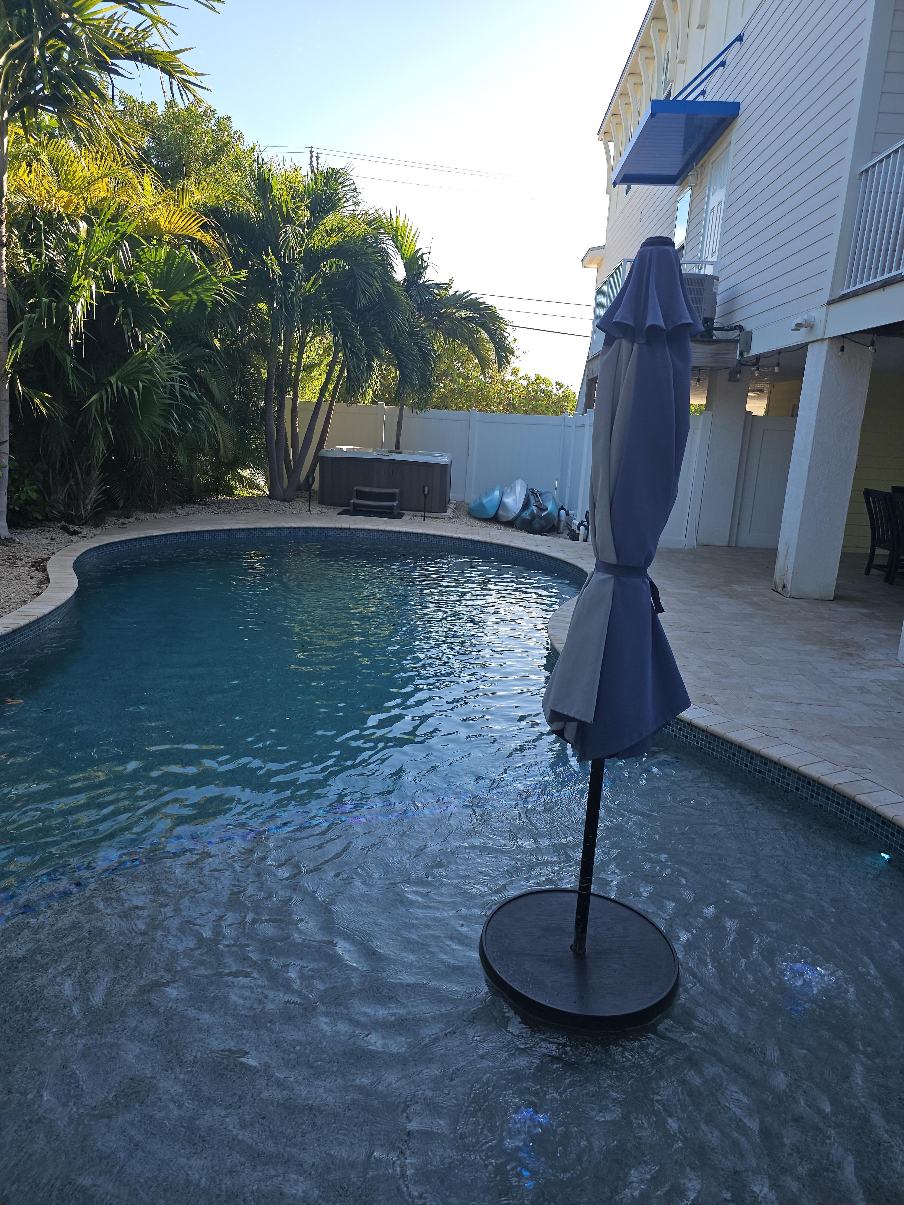 Nice size heated pool(additional cost) and hot tub