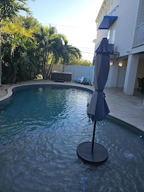 Nice size heated pool(additional cost) and hot tub