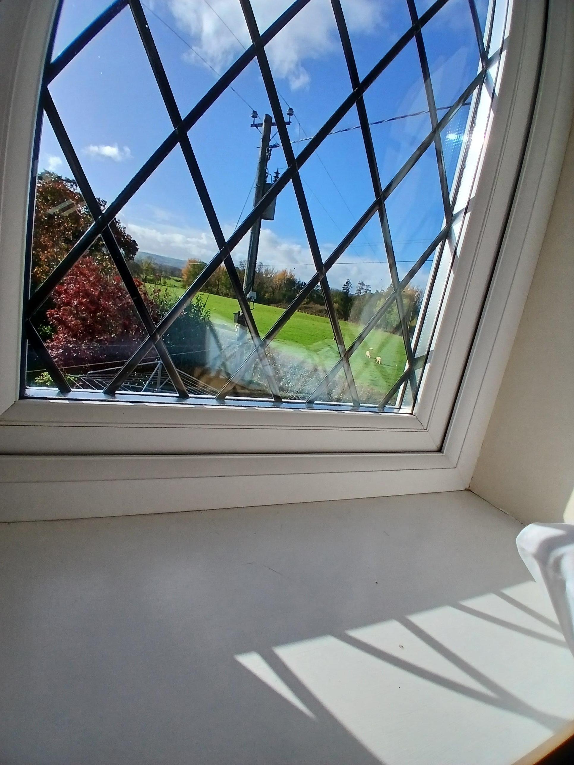 The view from the bedroom window. 