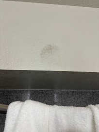 Shoe print above shower