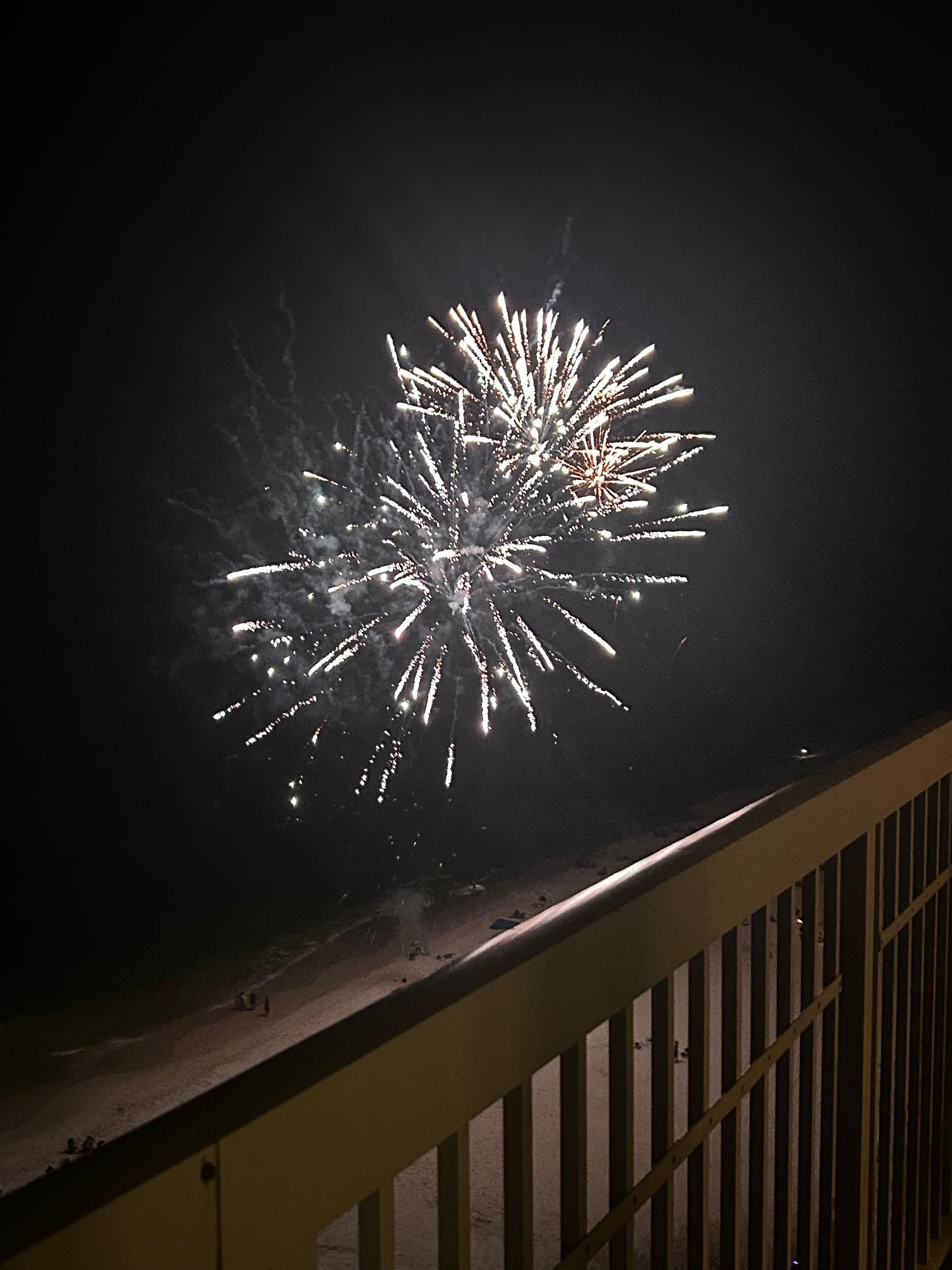 The fireworks were incredible from the balcony.