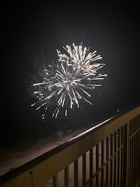 The fireworks were incredible from the balcony.