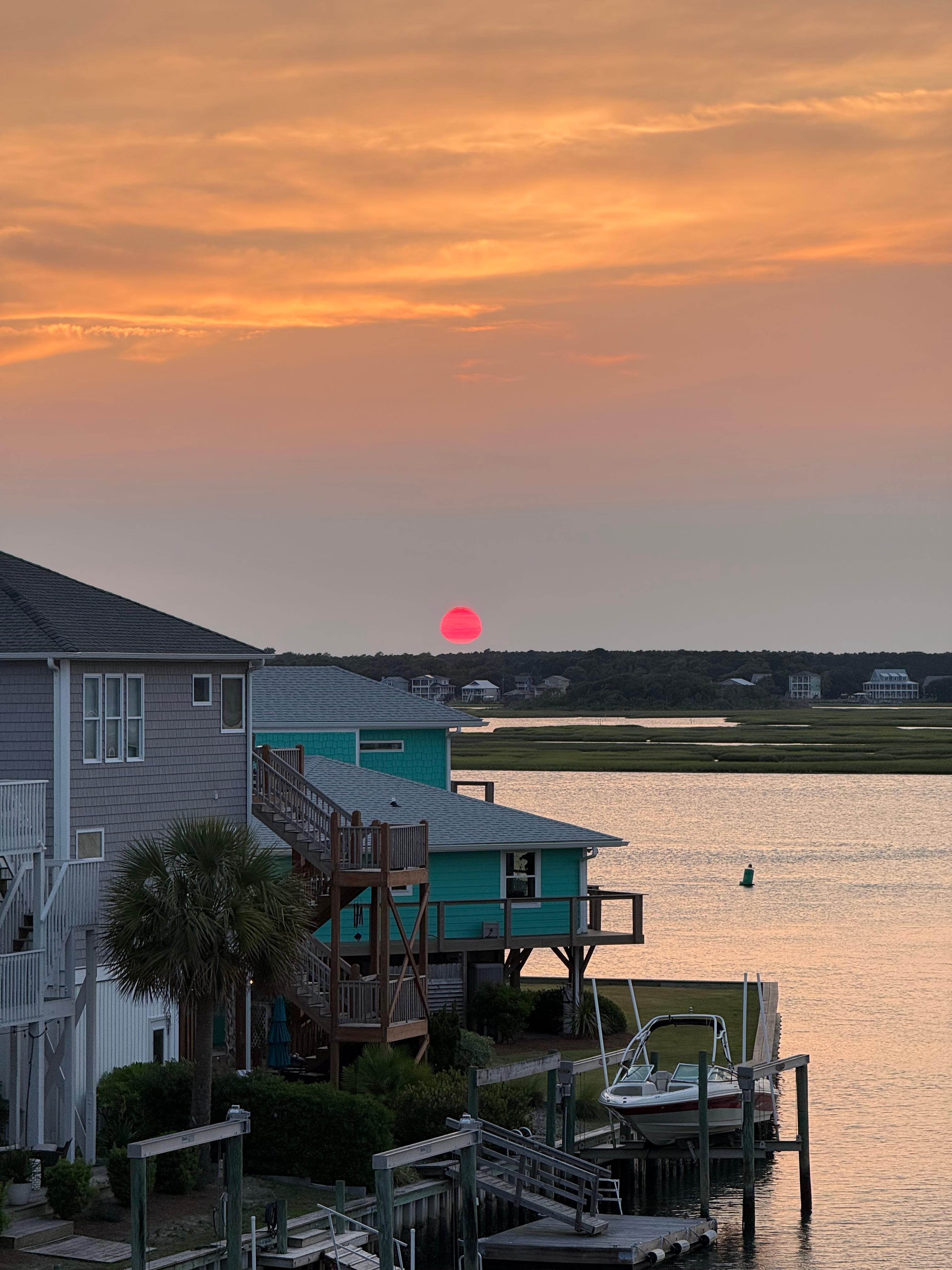 Sunset from the third floor. 