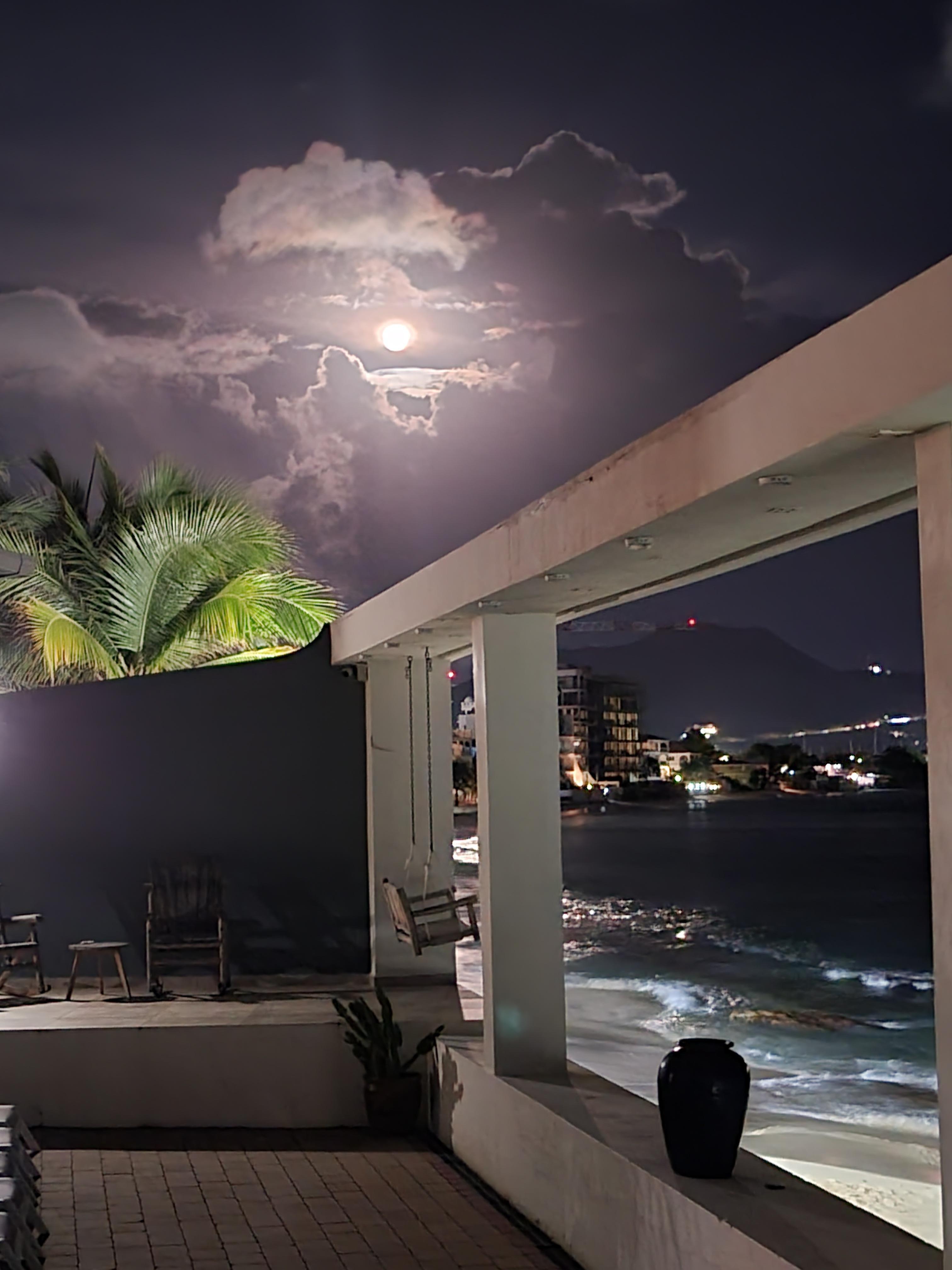 Full moon over the deck