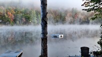 "Steam Fog" off the Pond