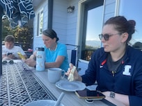 Enjoying the deck with a view