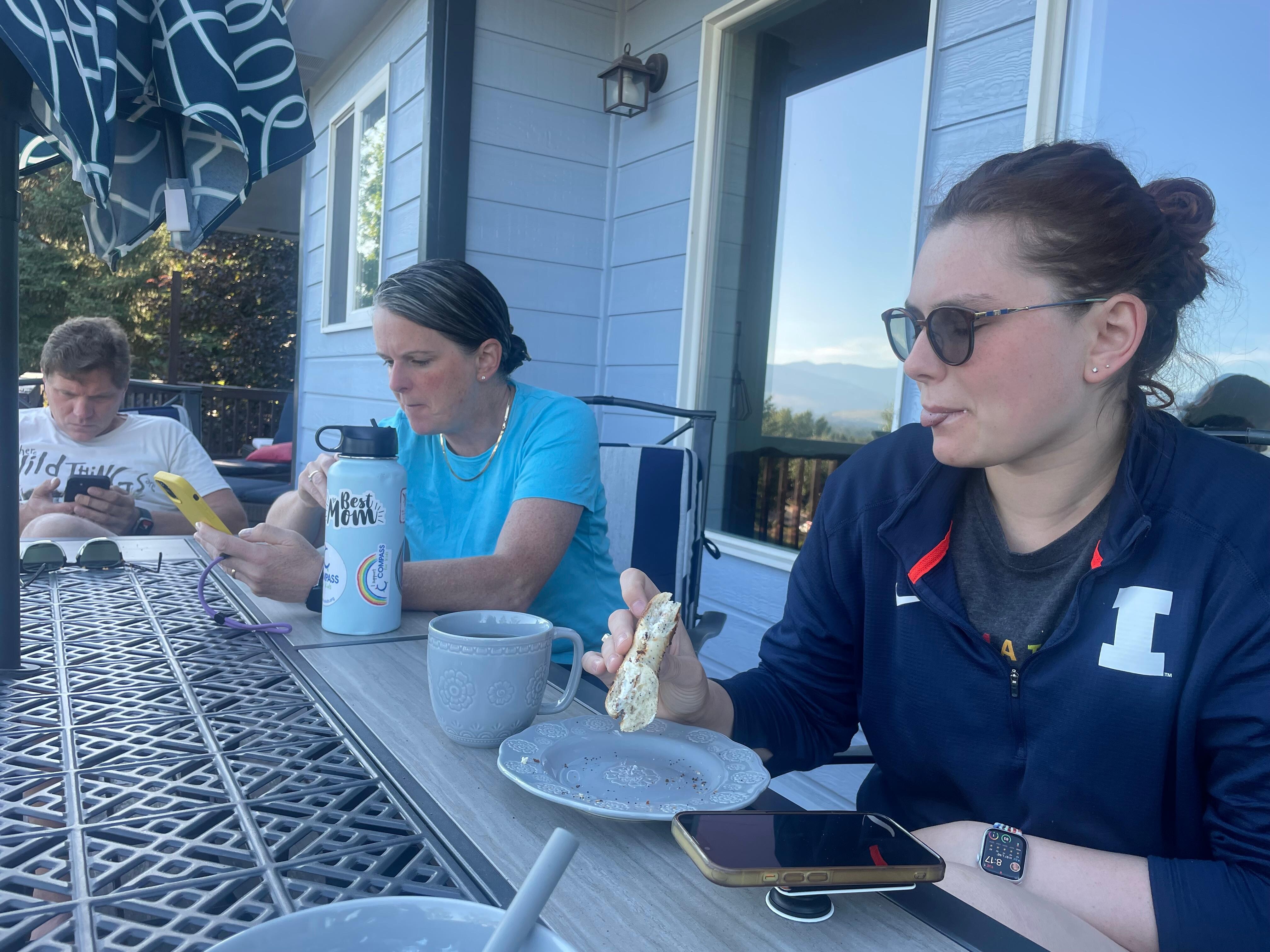 Enjoying the deck with a view