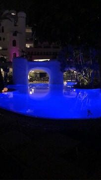 The pool at night