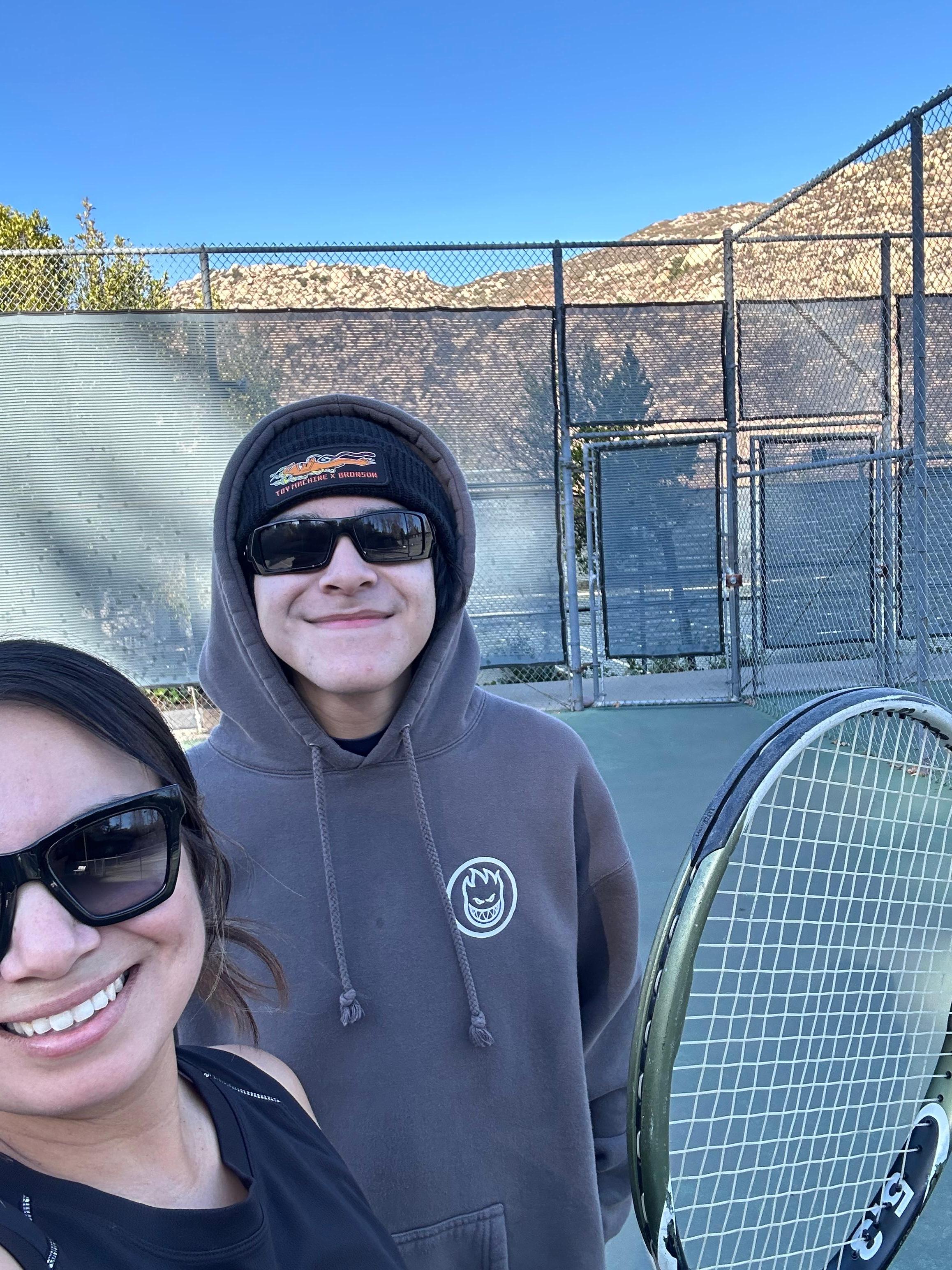 Played tennis with my son