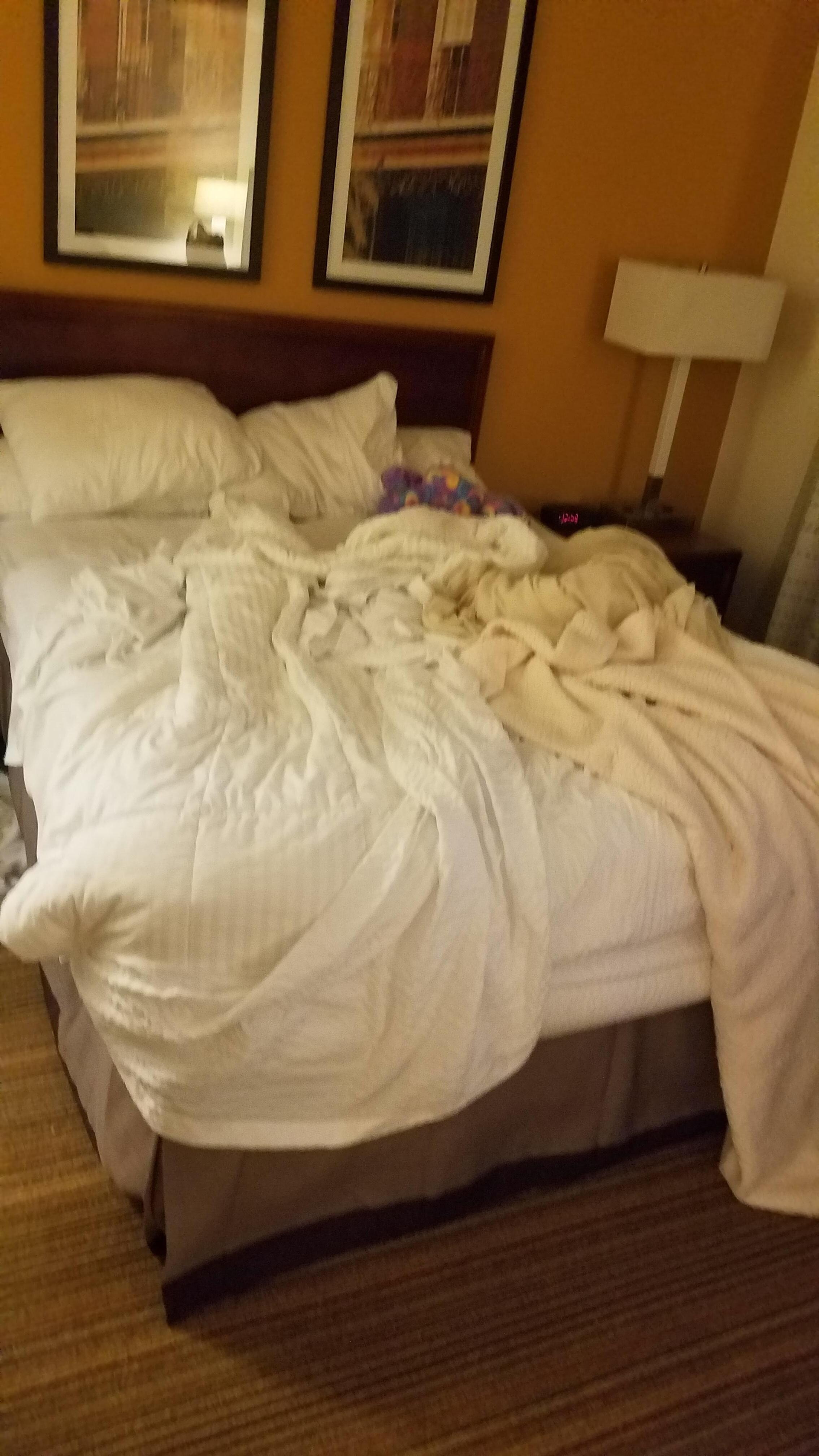 Sheets not changed or bed not made
