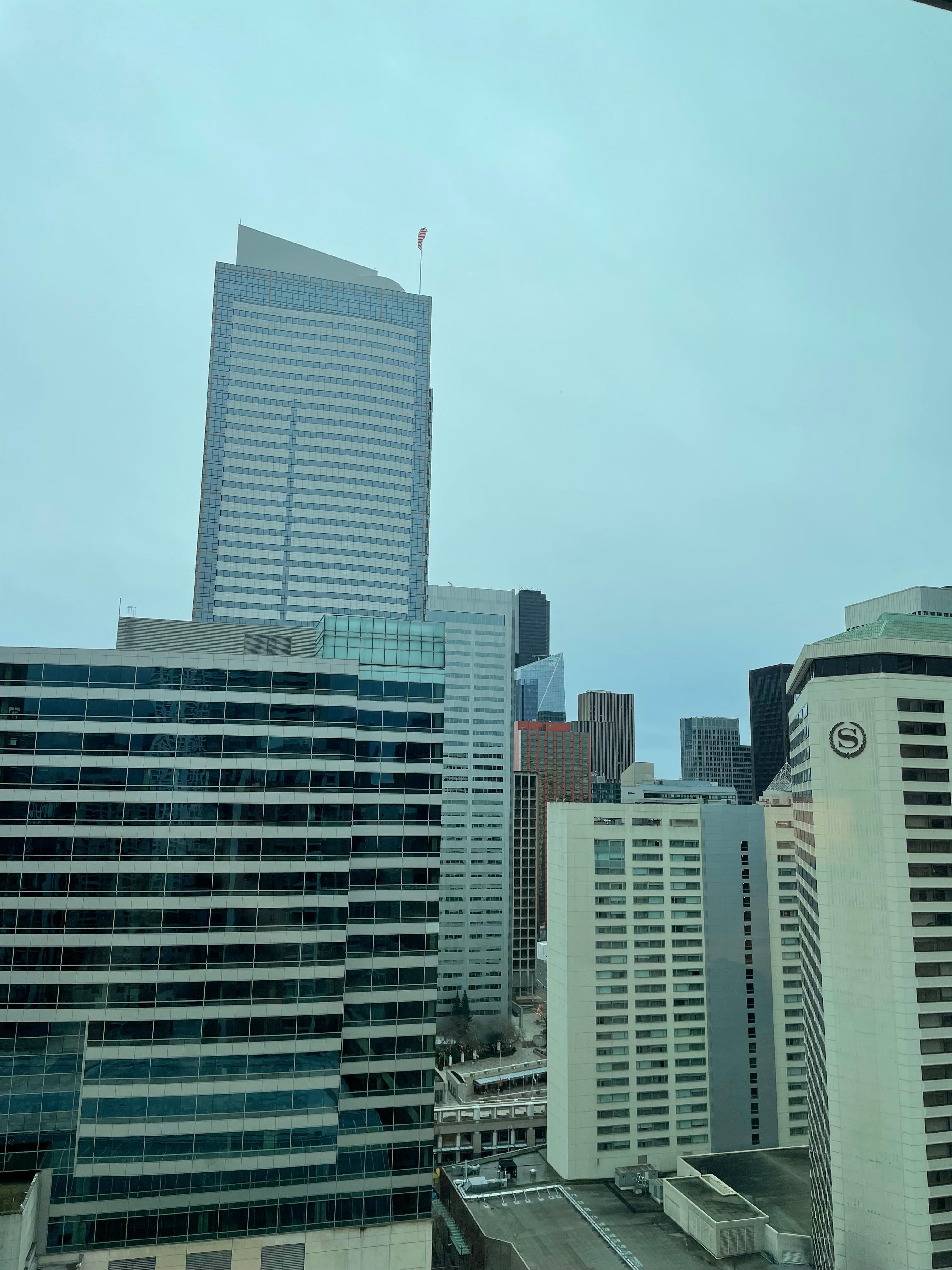 View from room on a foggy day