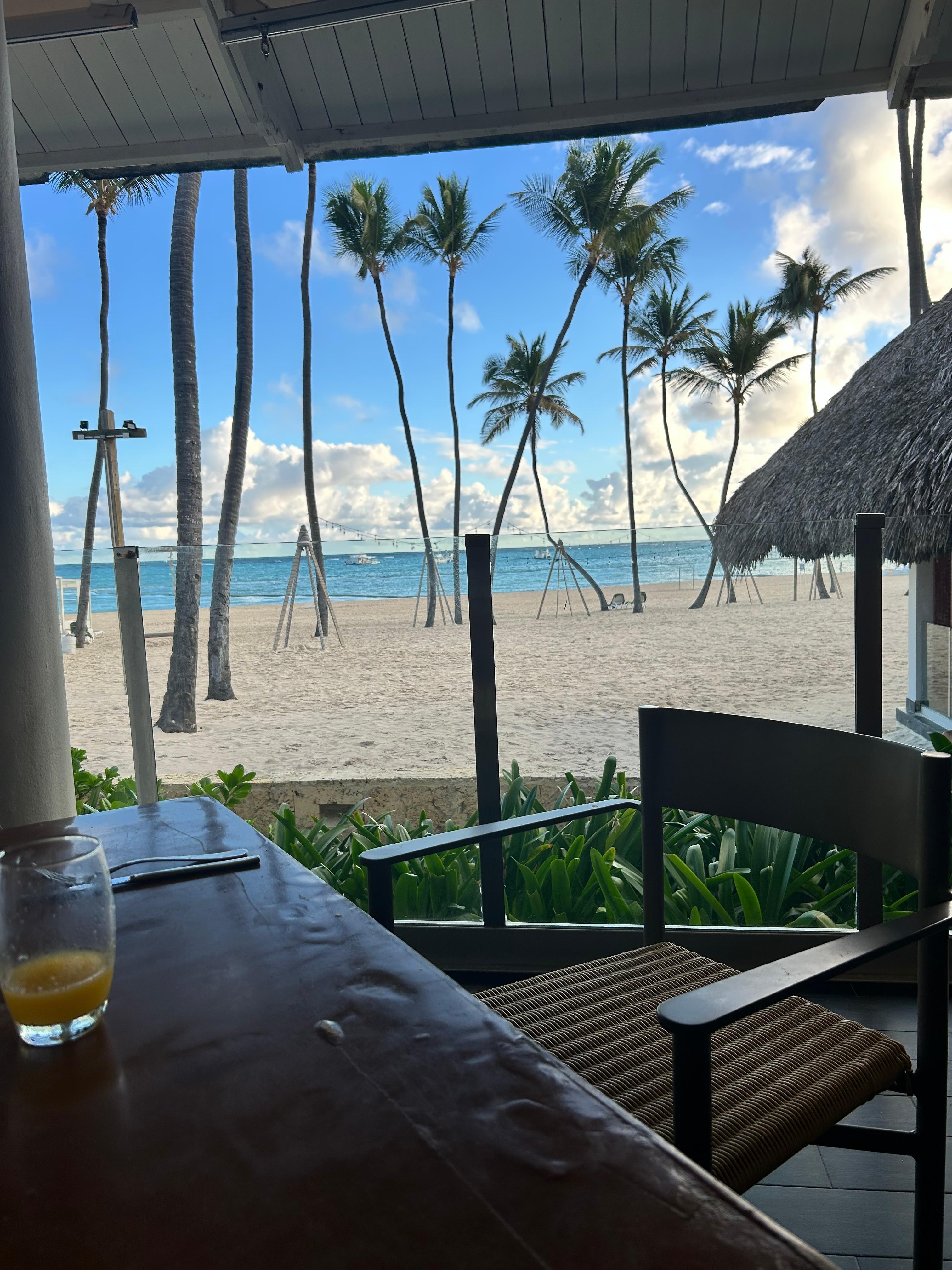 La vue depuis le restaurant de la plage. Magnifique !