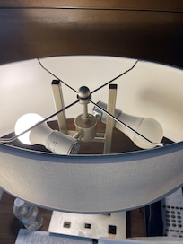 Lightbulbs burnt out in bedroom. This was the only light in the bedroom area.