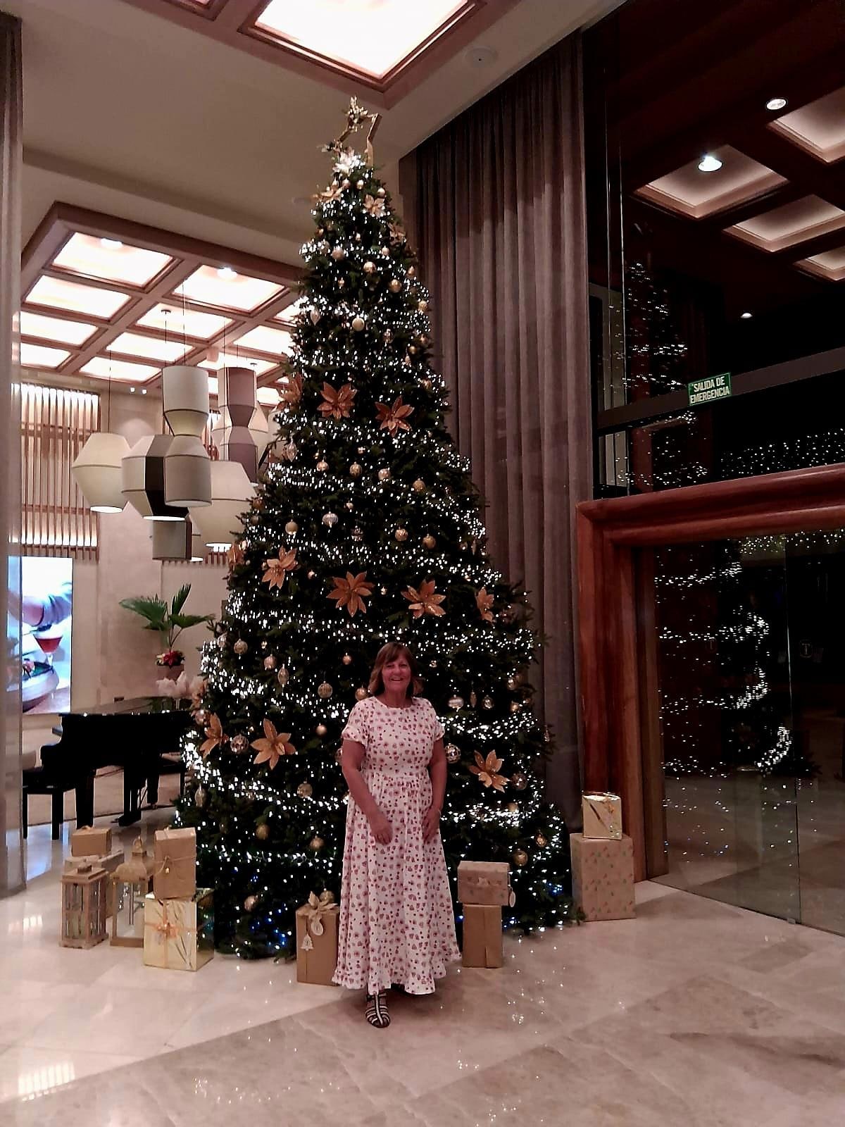 Christmas in the foyer.
